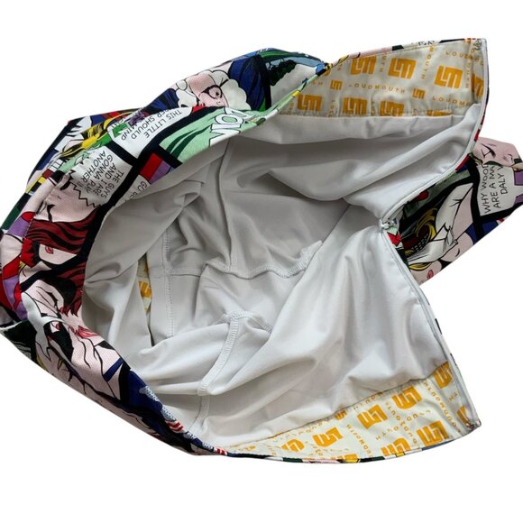 Loudmouth Ladies Golf Shank Skort 8 Comic Strip Golfer Pickleball - Picture 7 of 13